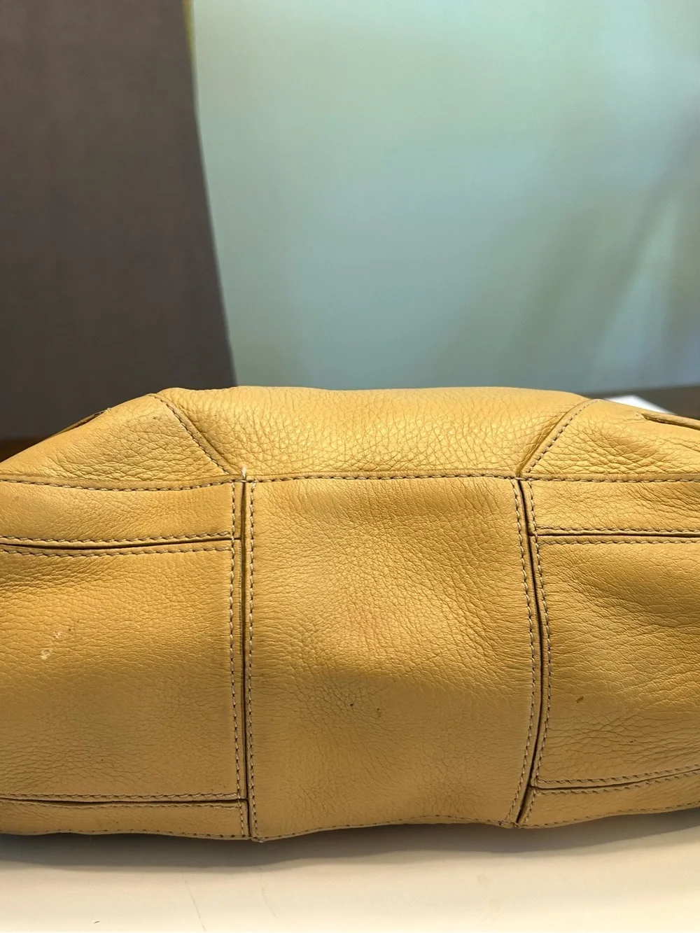 Cole Haan Leather Shoulder Hobo Bag - Tan